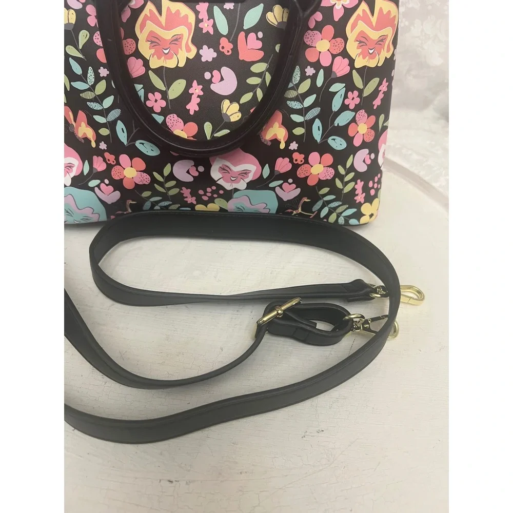 Loungefly Disney Alice in Wonderland Talking Flowers Satchel Crossbody Bag Multi